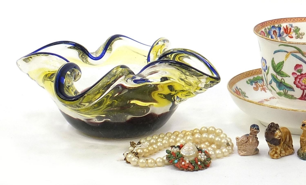 Antique and later china and glassware including Western Germany tankard, Murano glass bowl and - Image 2 of 5