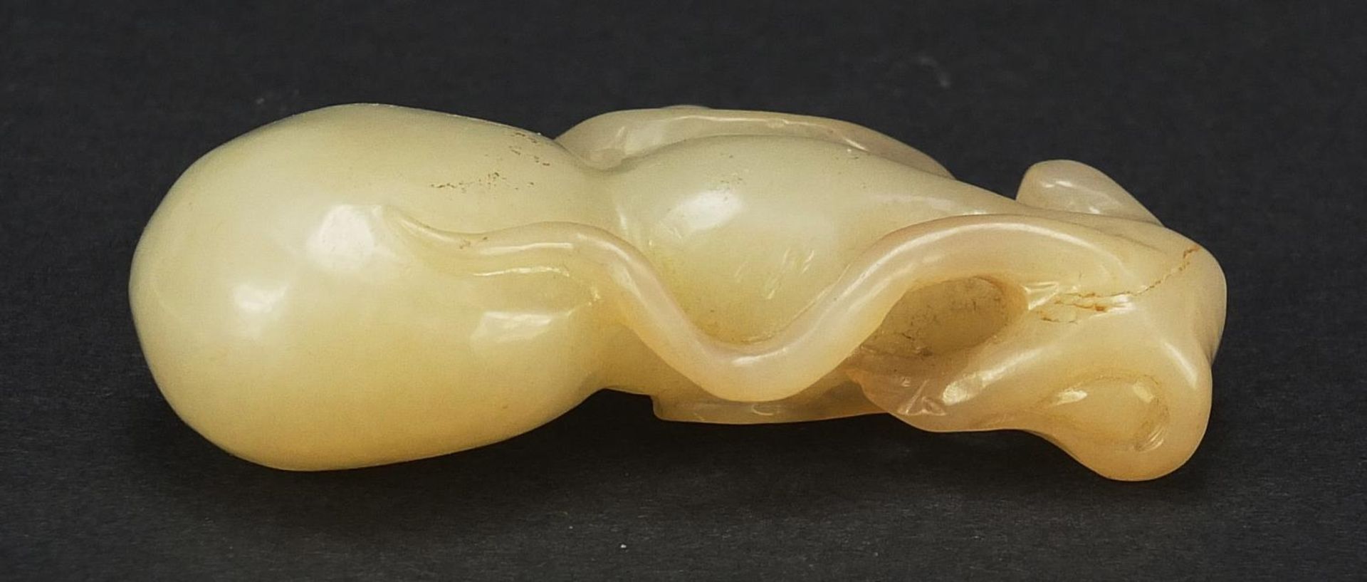 Chinese white jade carving of a gourd, 6cm high : For Further Condition Reports Please Visit Our - Image 7 of 7