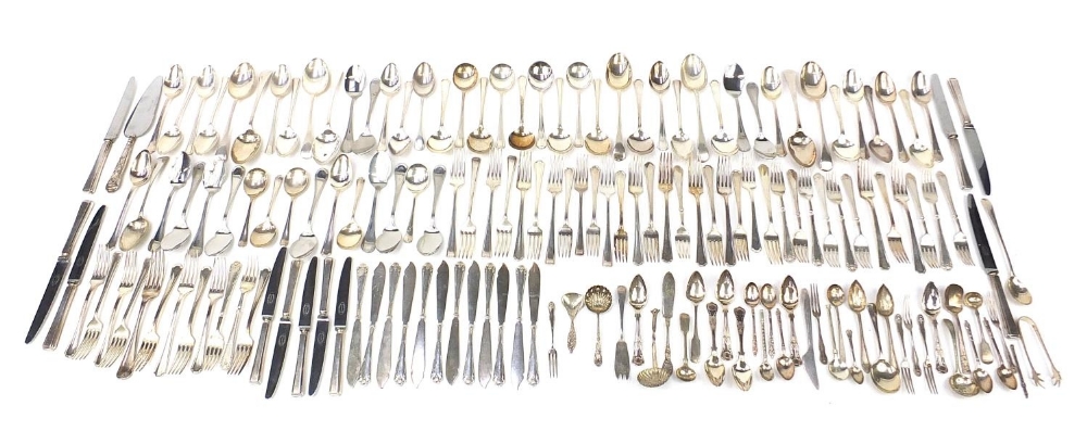 Silver plated and stainless steel cutlery including S Hart & Co examples : For Further Condition