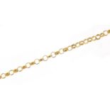 9ct gold Belcher link necklace, 49cm in length, 3.5g : For Further Condition Reports Please Visit