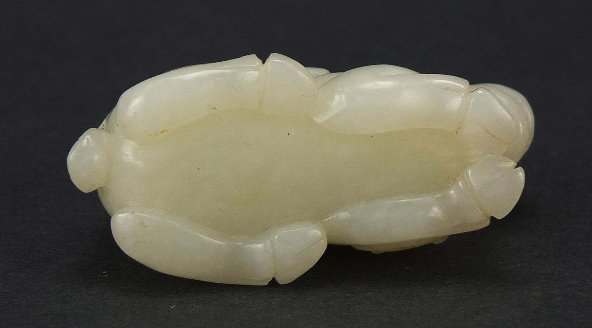 Chinese white jade carving of a ram, 5.5cm in length : For Further Condition Reports Please Visit - Image 7 of 7