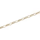 9ct gold large Belcher link necklace, 44cm in length, 2.9g : For Further Condition Reports Please