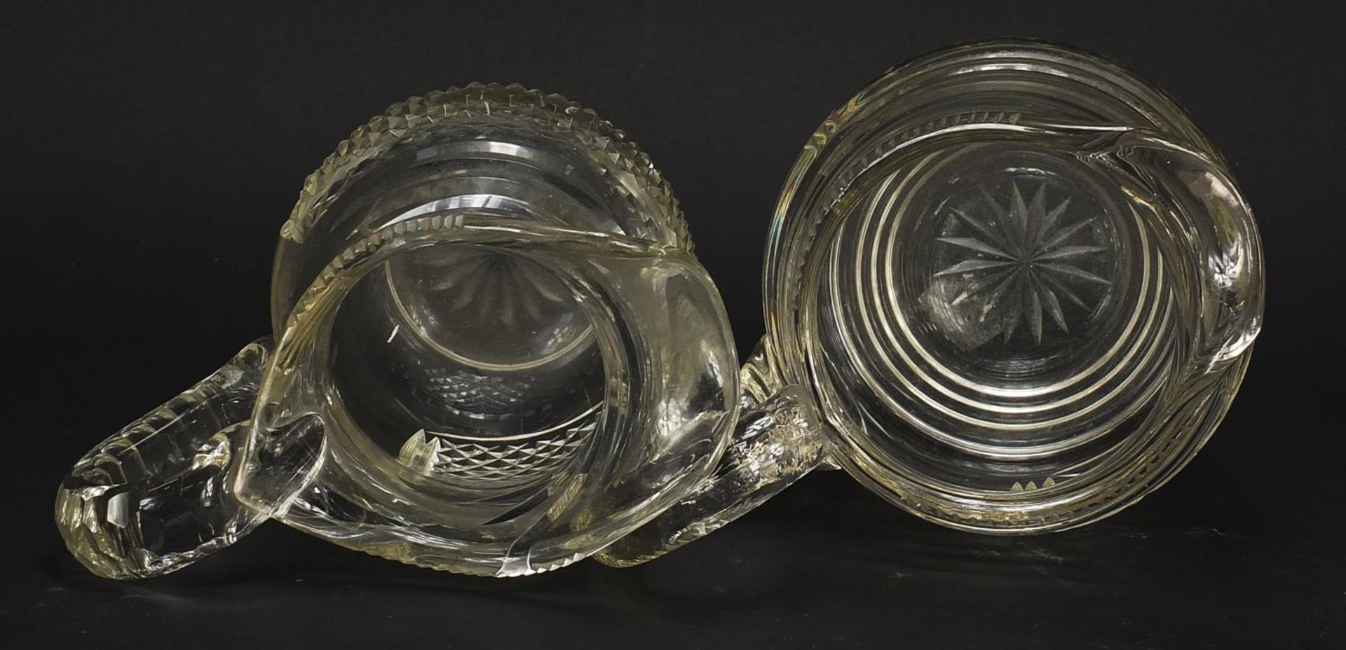 Two Georgian cut glass jugs, the largest 19cm high : For Further Condition Reports Please Visit - Bild 3 aus 4