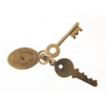 9ct gold bunch of keys charm, 1.8cm high, 1.1g : For Further Condition Reports Please Visit Our