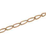 Victorian 9ct rose gold bracelet, 20cm in length, 15.5g : For Further Condition Reports Please Visit
