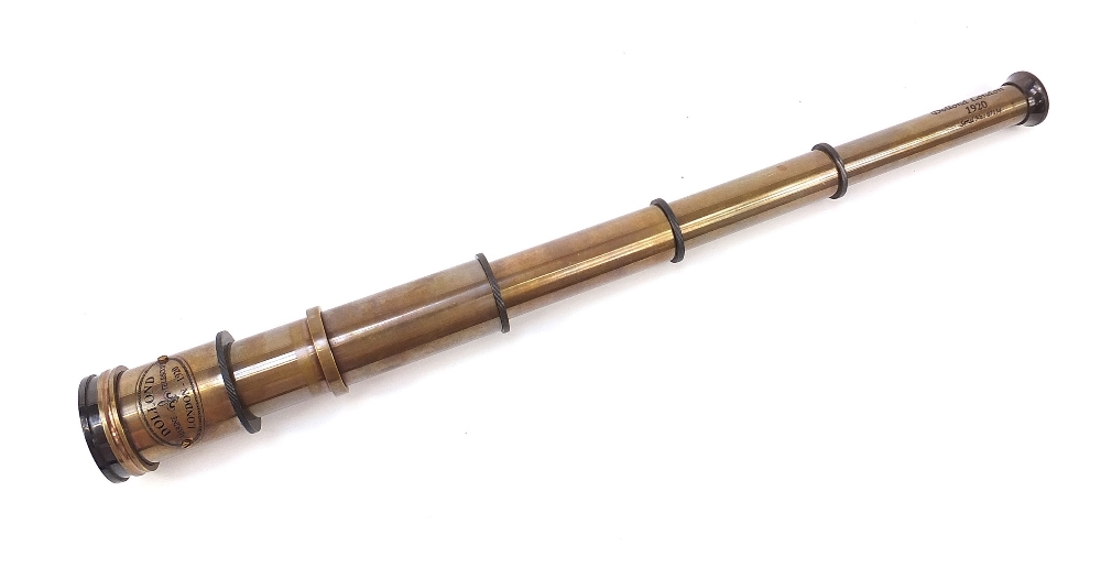 Naval interest three draw telescope with hardwood case, 14.5cm in length : For Further Condition - Image 2 of 8