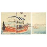 Chikanobu - Shogun and his boat from the series Ehiyoda No On Omote, 19th century Japanese