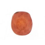 Oval orange sapphire gemstone with certificate, 1.54 carat : For Further Condition Reports Please