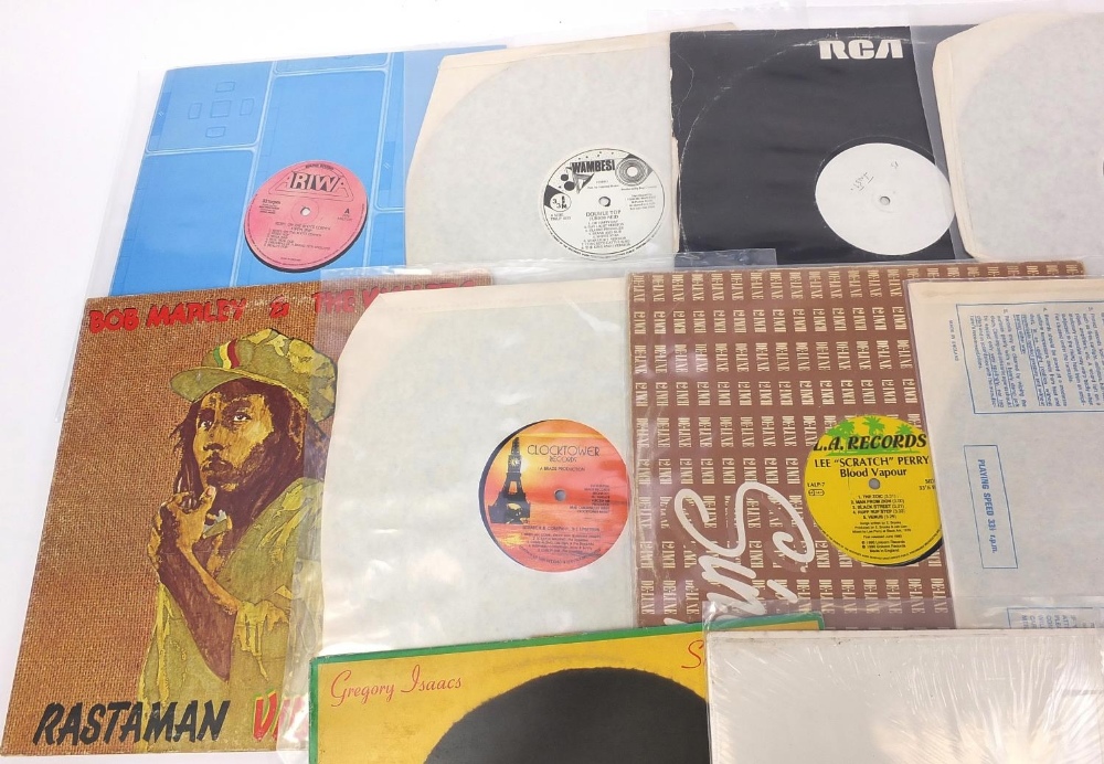 Reggae vinyl LP's and 12 inch singles including Lee Perry, Firehouse Crew, More Gregory, Gregory - Image 2 of 6