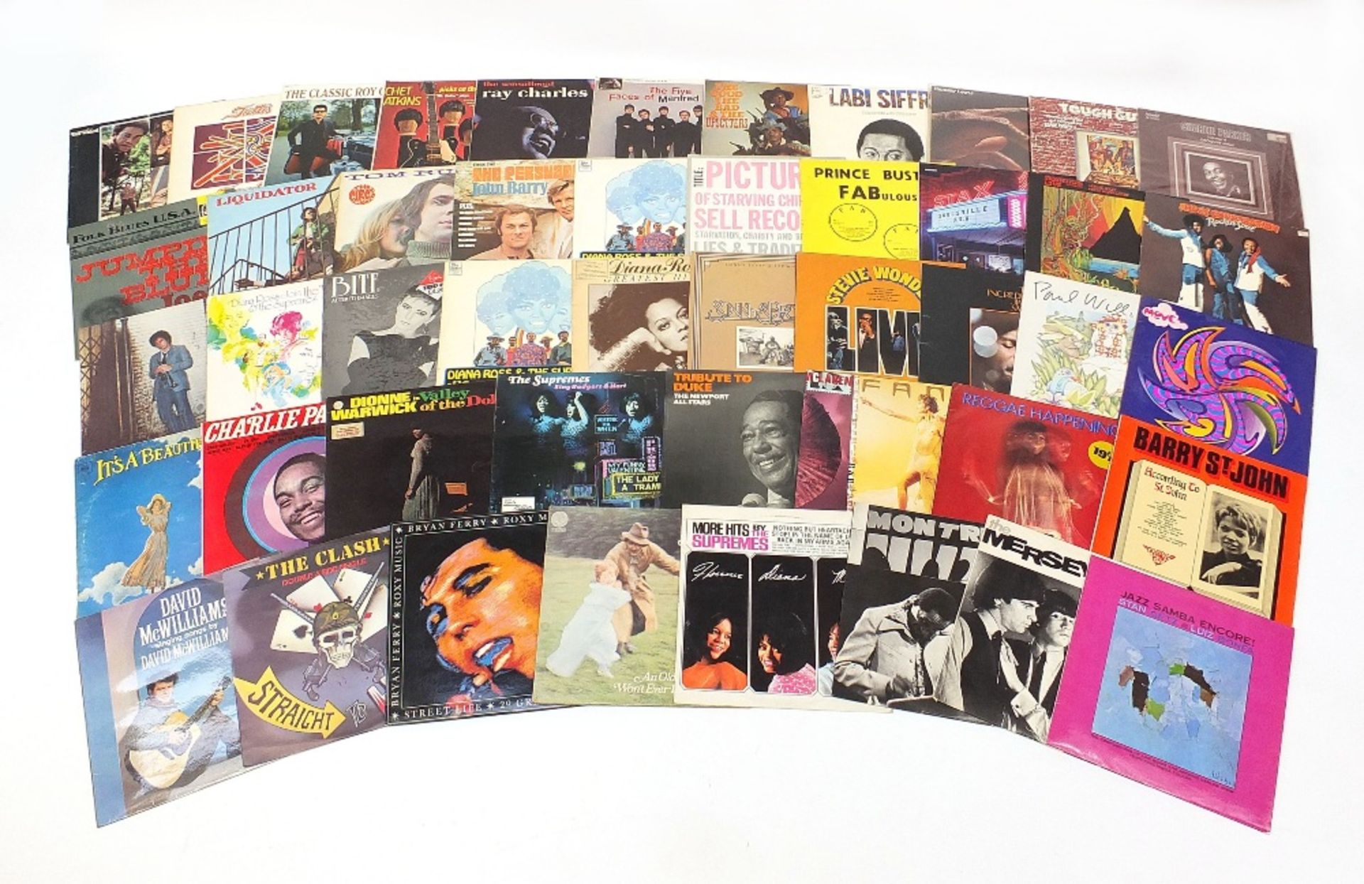 Vinyl LP's including Ramsey Lewis, Diana Ross and the Supremes, Ray Charles, Labi Sifre, Tough Guys,