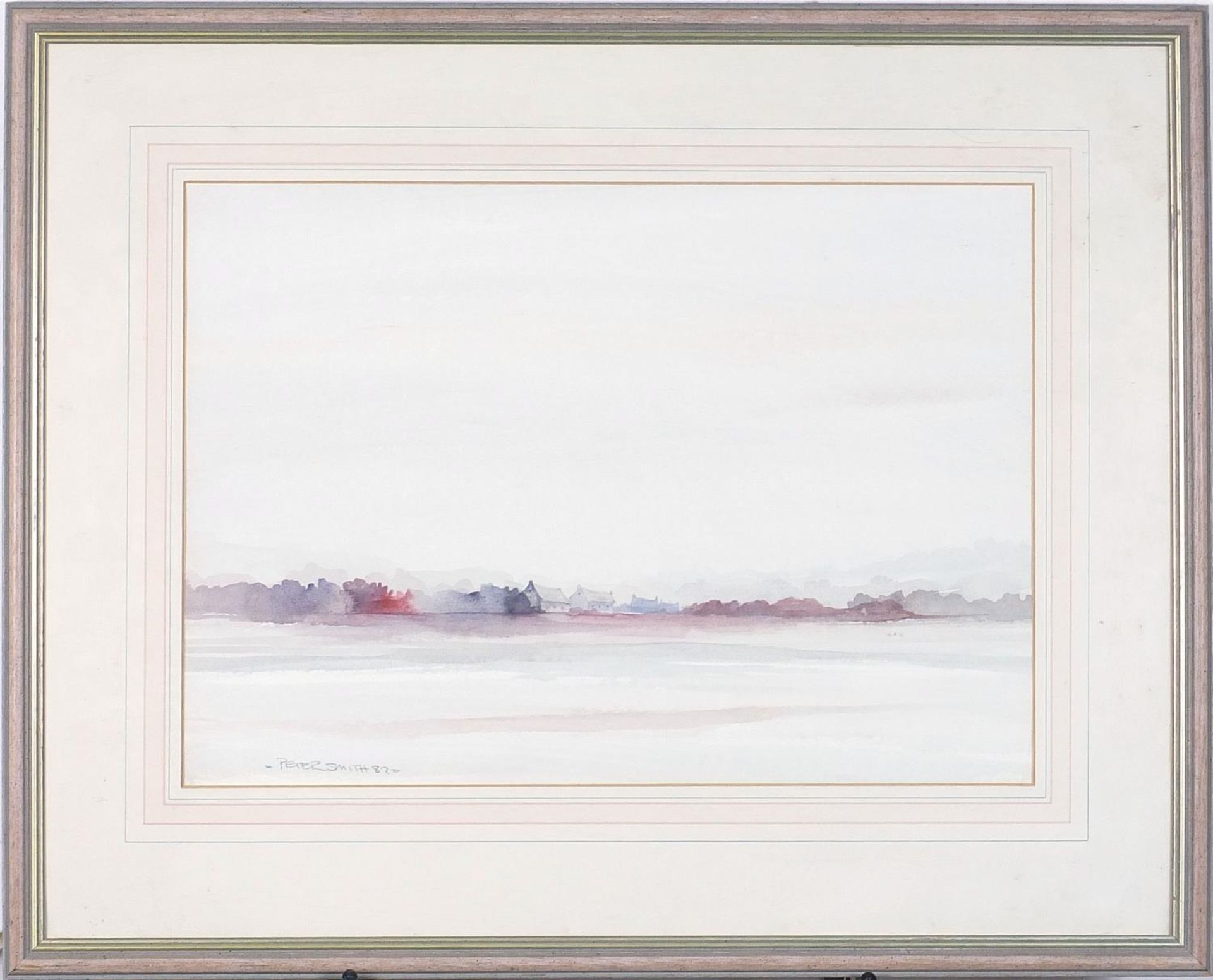 Peter Smith '82 - Field before buildings, pair of watercolours, mounted and framed, one glazed, each - Image 5 of 22