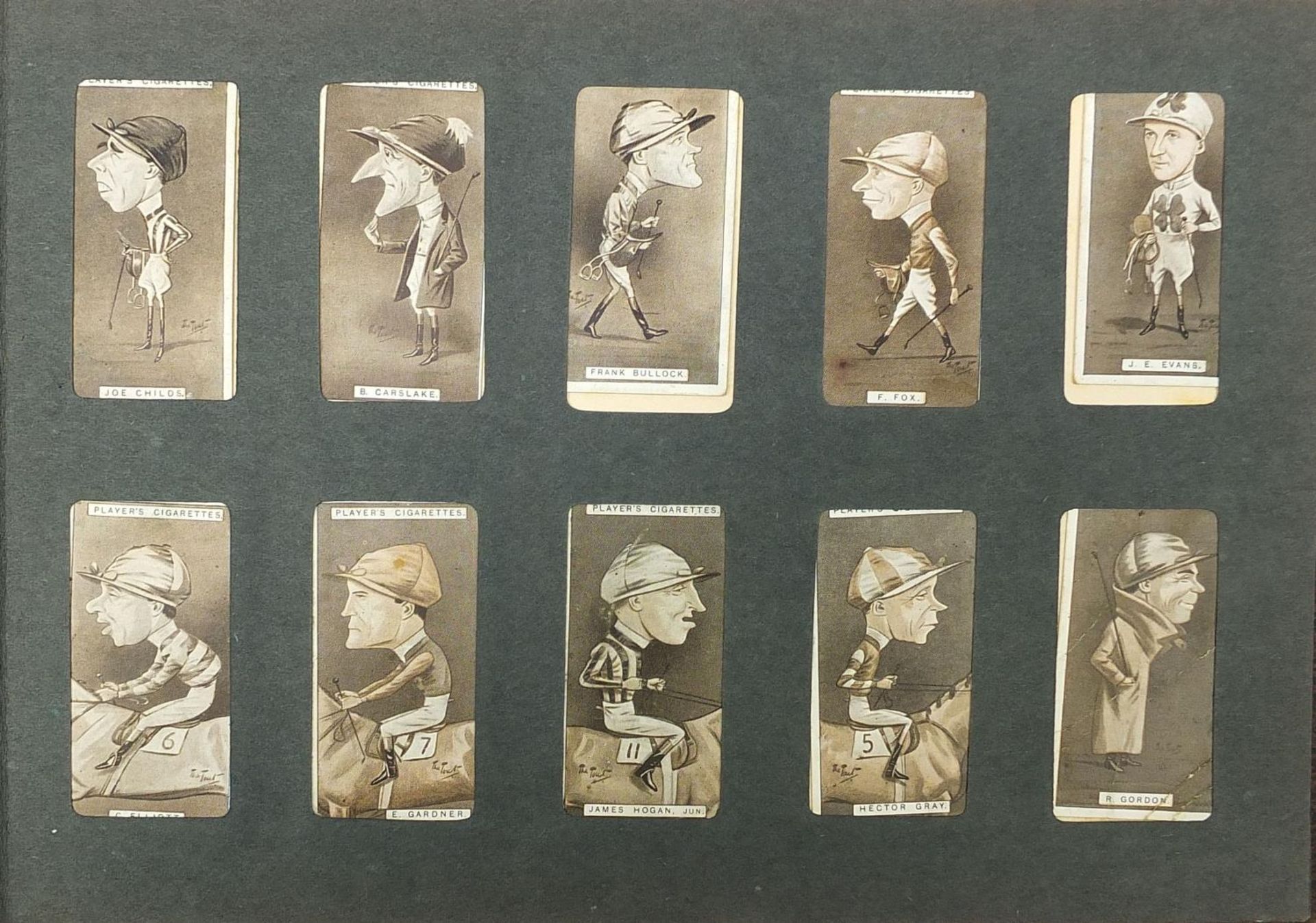 Collection of cigarette cards arranged in nine albums including jockeys, soldiers in military dress, - Bild 20 aus 22