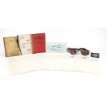 Vintage Vincent motorcycle ephemera and collectables and pair of Sallice goggles including a Vincent