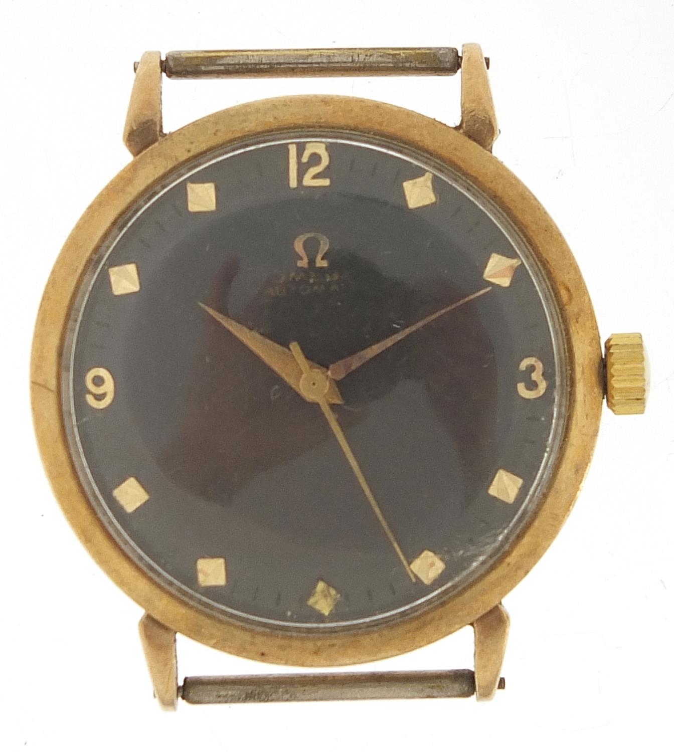 Omega, gentlemen's 9ct gold Omega wristwatch, the movement numbered 113966298, 34mm in diameter :