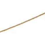 9ct gold rope twist necklace, 38cm in length, 2.5g : For Further Condition Reports Please Visit