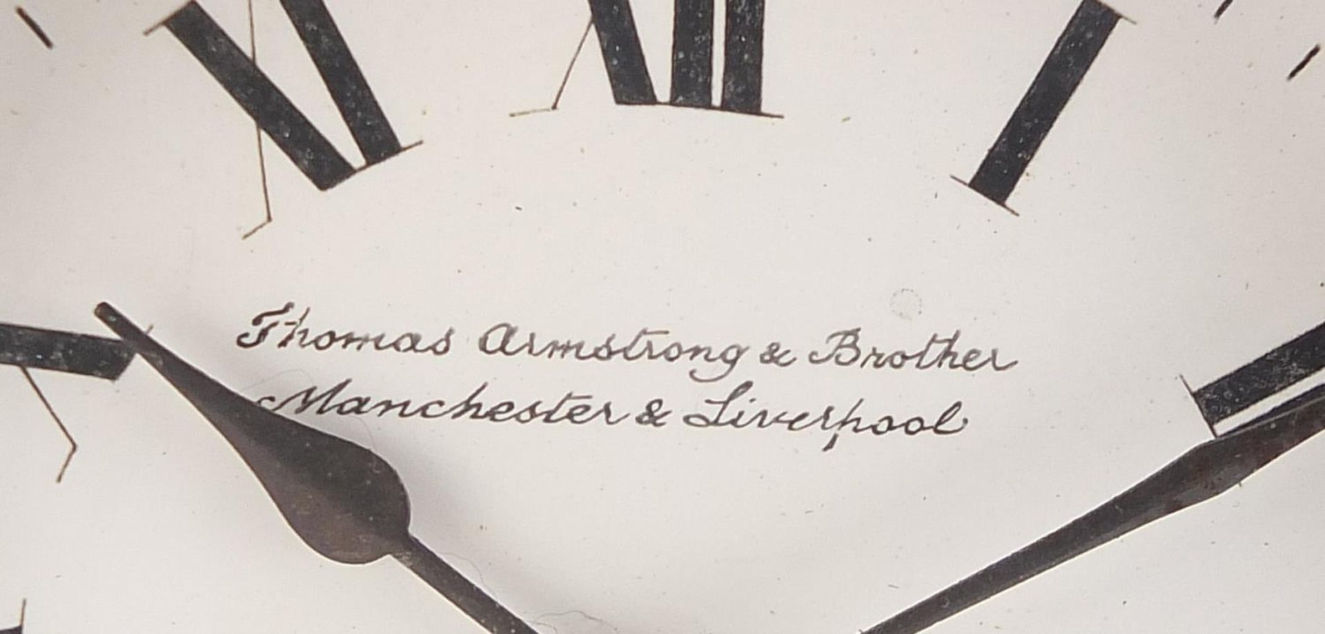 Edwardian inlaid dome top mantle clock with enamel dial, inscribed Thomas Armstrong & Brother, - Bild 3 aus 7