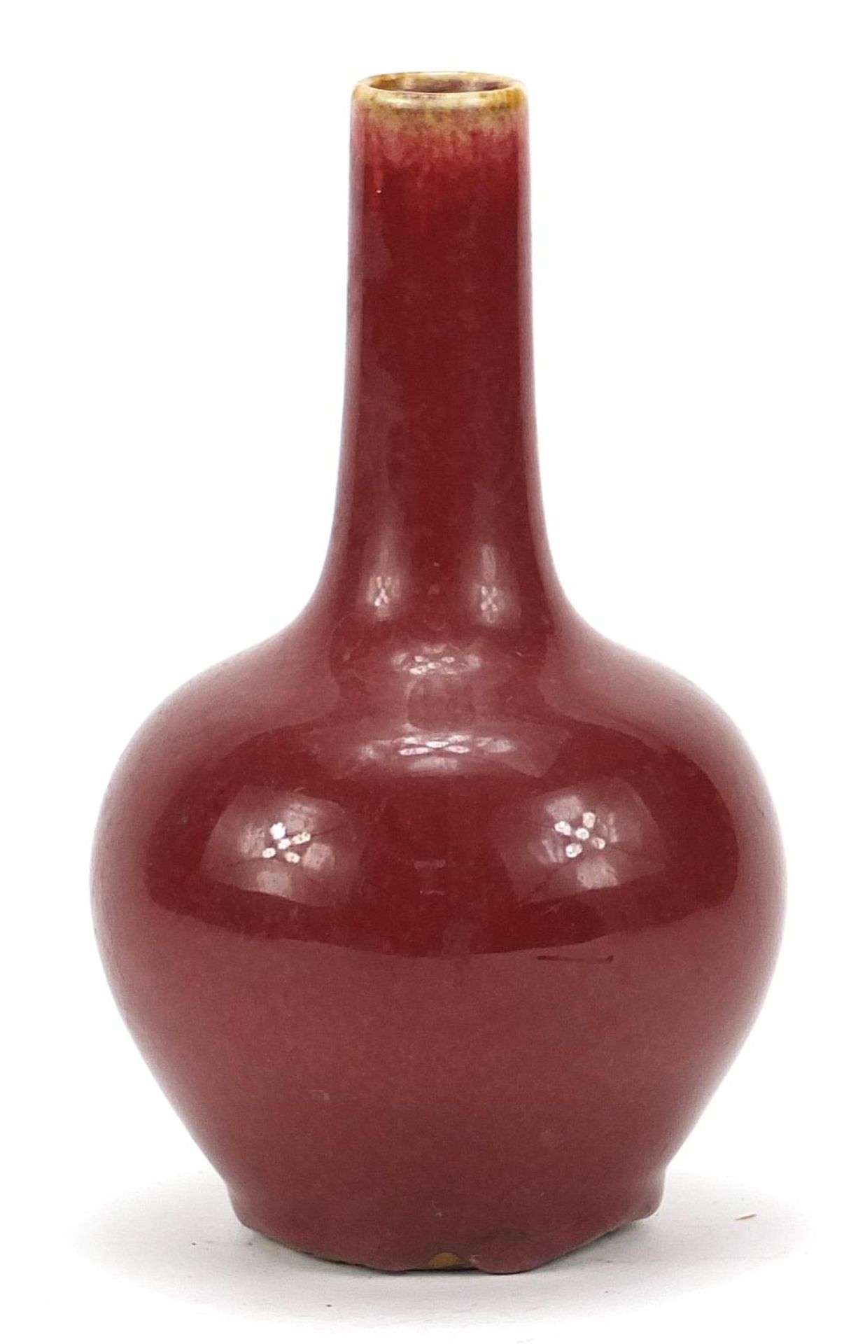 Chinese porcelain vase having a sang de boeuf glaze, 19.5cm high : For Further Condition Reports - Image 2 of 7