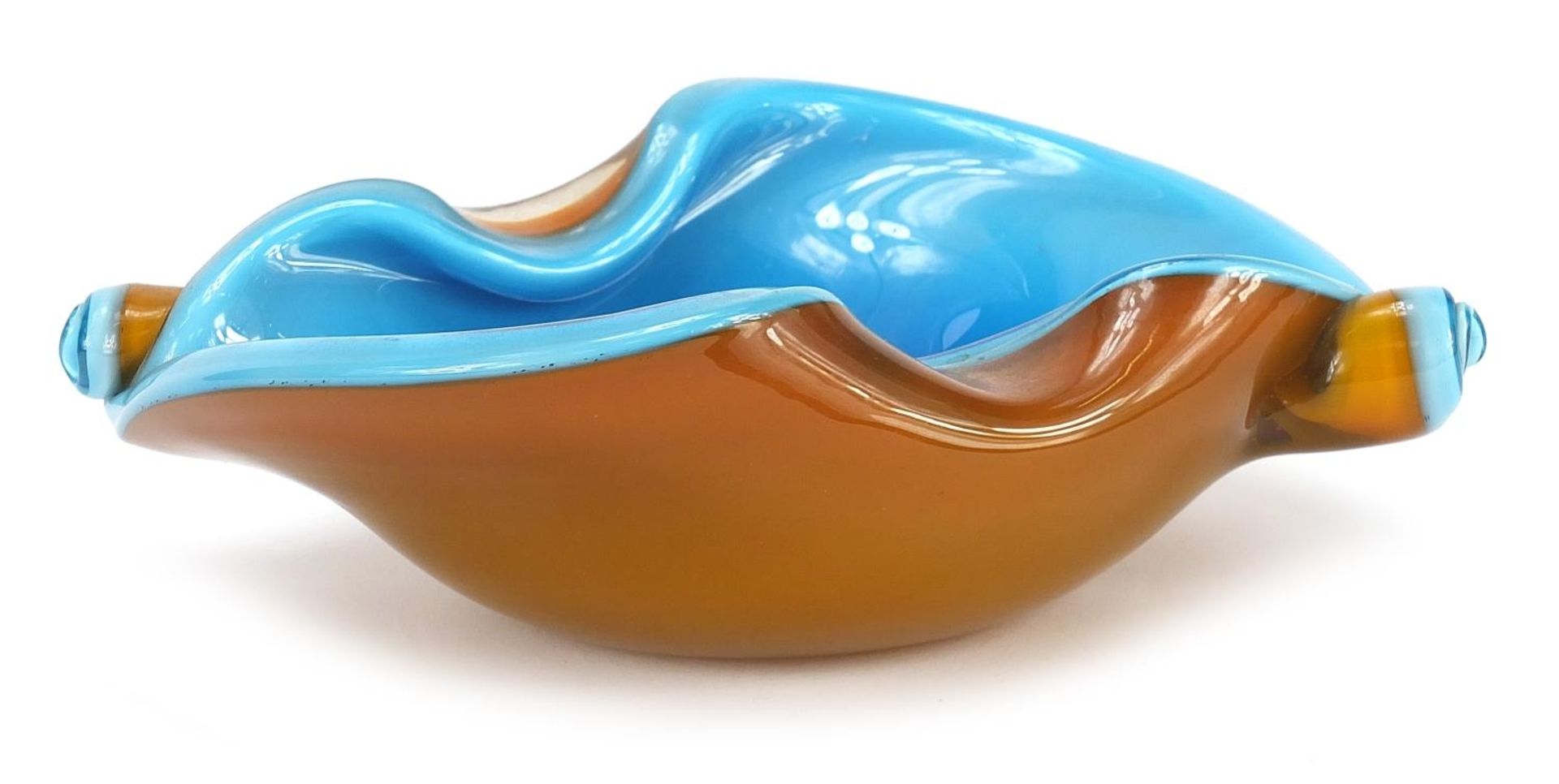 Dino Martens, Murano art glass bowl, 25cm wide : For Further Condition Reports Please Visit Our