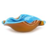 Dino Martens, Murano art glass bowl, 25cm wide : For Further Condition Reports Please Visit Our