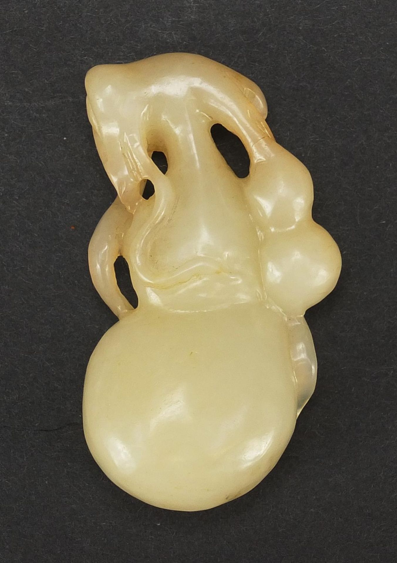 Chinese white jade carving of a gourd, 6cm high : For Further Condition Reports Please Visit Our - Image 2 of 7