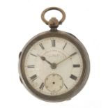 J G Graves, gentlemen's silver open face pocket watch - The Express English Lever, the movement