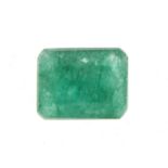 Rectangular emerald beryl gemstone with certificate, 11.70 carat : For Further Condition Reports