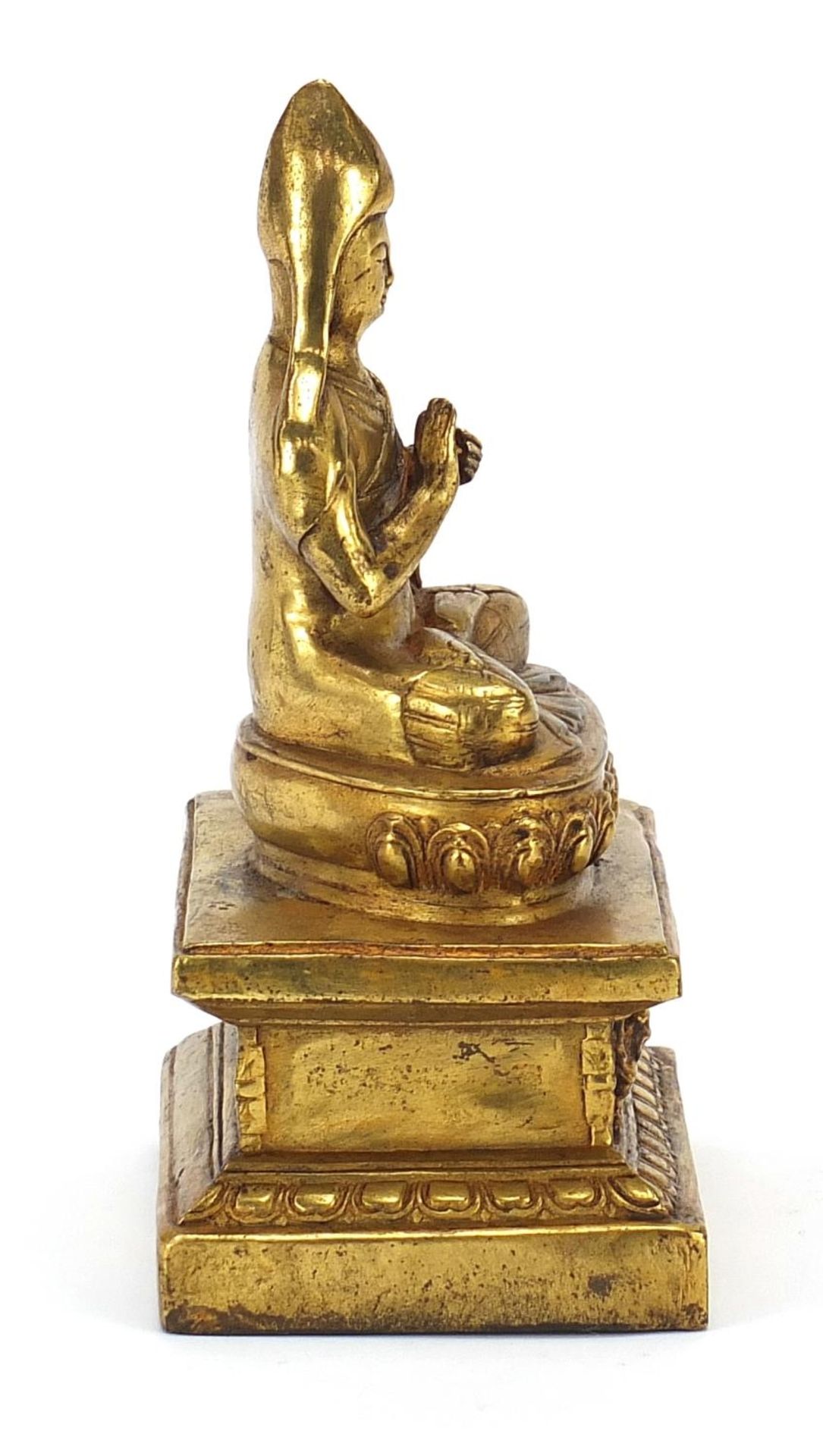 Nepalese gilt bronze figure of seated Buddha, 17.5cm high : For Further Condition Reports Please - Bild 3 aus 9