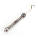 Victorian silver propelling button hook, Birmingham 1887, 4.5cm in length when retracted, 5.7g : For