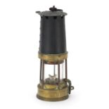 Davis Marstry miner's lamp with Barton's ceramic burner numbered 67A, 25.5cm high : For Further