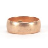 9ct gold wedding band, size N, 4.5g : For Further Condition Reports Please Visit Our Website -