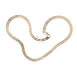 Silver herringbone link necklace, 40cm in length, 33.6g : For Further Condition Reports Please Visit