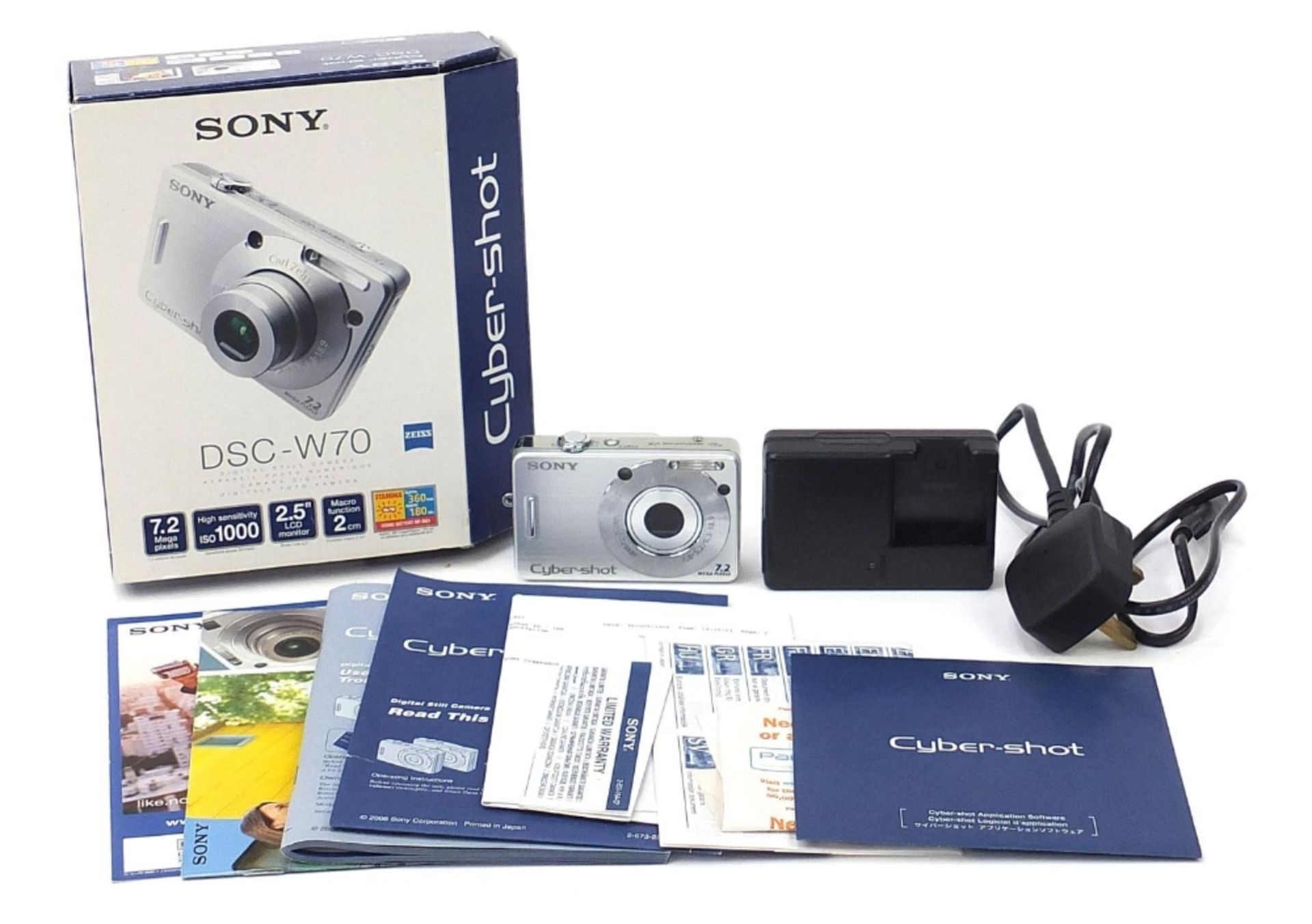 Sony DSC-W70 digital camera with 2GB memory card : For Further Condition Reports Please Visit Our