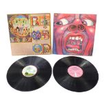 Two King Crimson vinyl LP's comprising In the Court of Crimson on Pink Island Records ILPS-9111