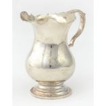 Garrard & Co Ltd, silver cream jug London 1977, 9cm high, 148.2g : For Further Condition Reports