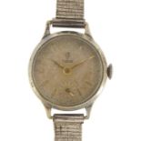 Rolex Tudor, ladies stainless steel manual wind wristwatch, the case numbered 87812, housed in a