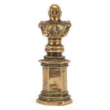 19th century bronzed bust of Edward VII, 13.5cm high : For Further Condition Reports Please Visit