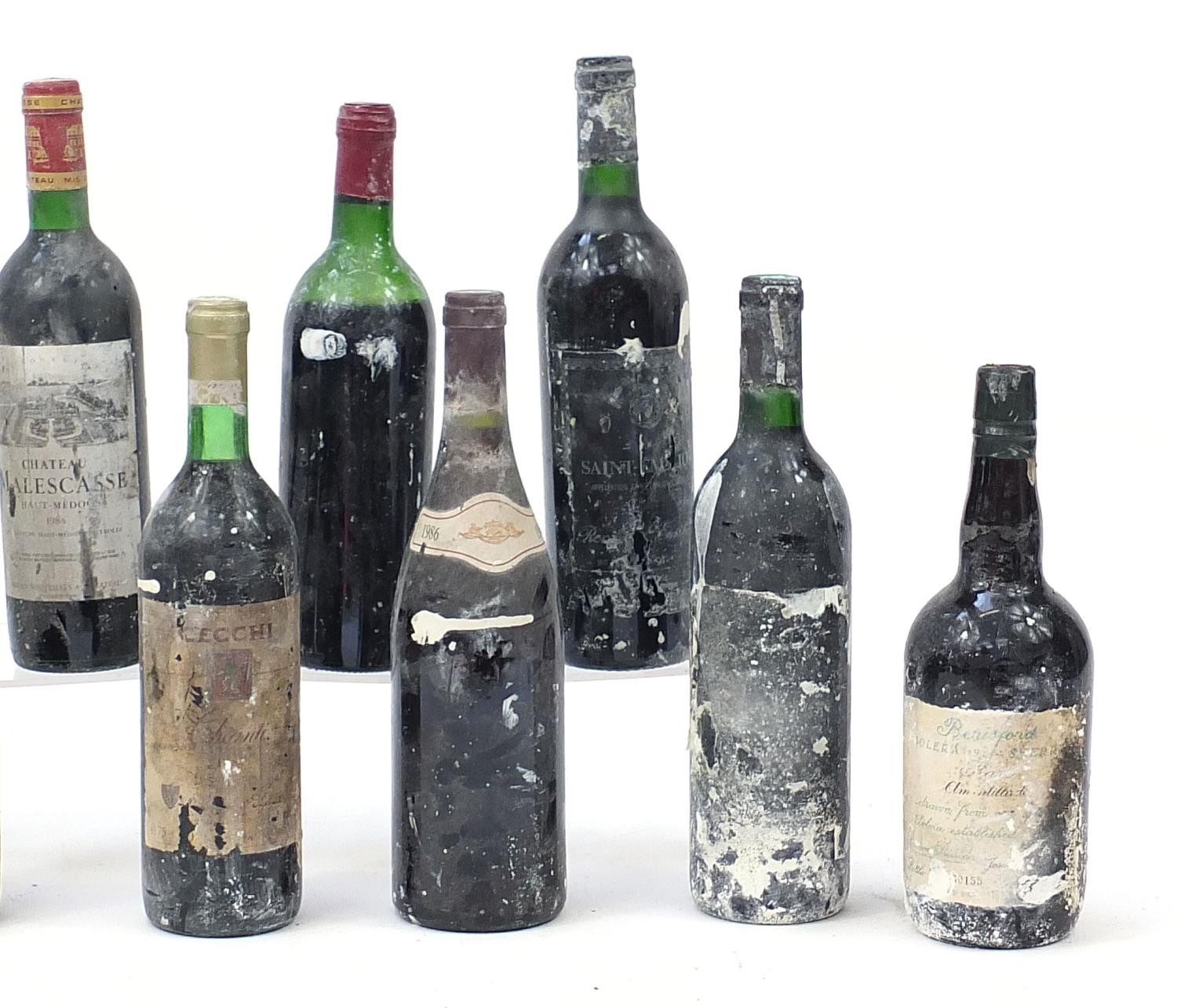 Eleven bottles of vintage wine and alcohol including Berisford Solera 1914 sherry, three bottles - Image 3 of 5