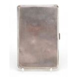 Padgett & Braham Ltd, Edwardian silver cigarette case with engine turned decoration, London 1936,