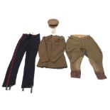 British military uniform including a peaked cap with Thomas & Stone label to the interior : For