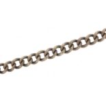Silver watch chain with T bar, 32cm in length, 51.8g : For Further Condition Reports Please Visit