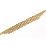 9ct gold Egyptian design necklace, 43cm in length, 34.0g : For Further Condition Reports Please