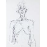Alberto Giacometti - Untitled nude, lithograph, inscribed and dated 1960 verso, mounted framed and