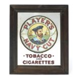 Player's Navy Cut Tobacco & Cigarettes advertising mirror, framed, 60.5cm x 50.5cm overall : For