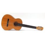 Spanish six string classical guitar by Alhambra, 101cm in length : For Further Condition Reports