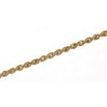 9ct gold rope twist necklace, 52cm in length, 4.5g : For Further Condition Reports Please Visit