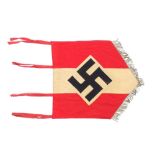 German military interest Hitler Youth drum banner panel, 48.5cm x 44cm : For Further Condition