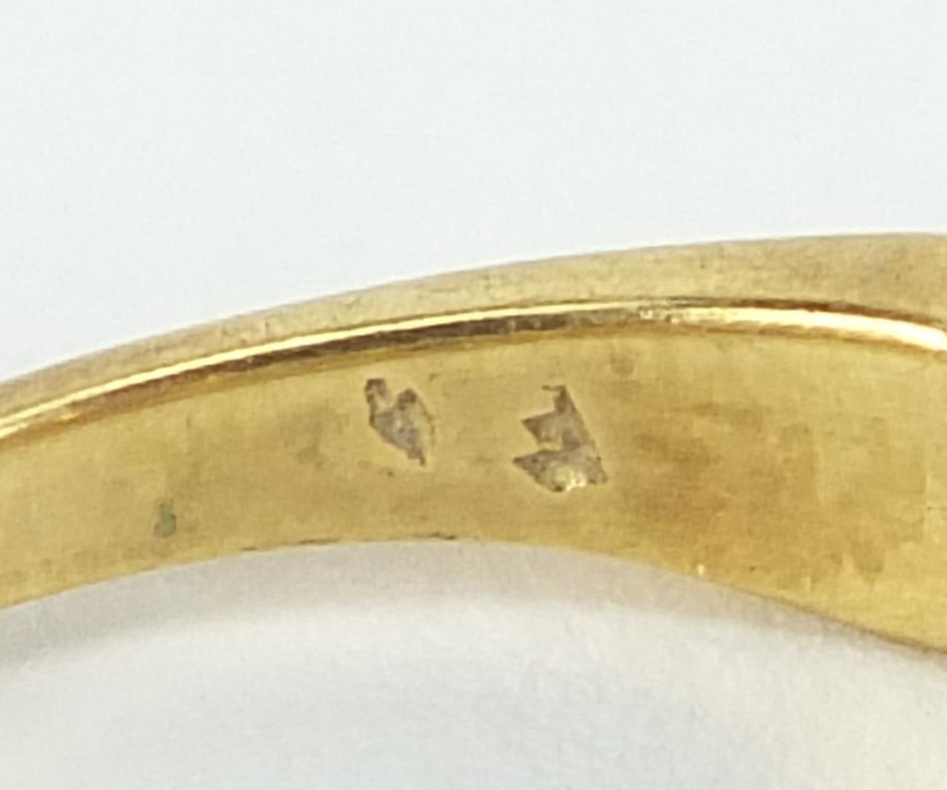 18ct gold diamond and amethyst half eternity ring, the diamonds approximately 2mm in diameter, - Image 5 of 6