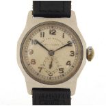 West End Watch Co, vintage gentlemen's Multifort wristwatch with military type dial, numbered