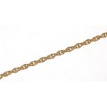 9ct gold multi chain link necklace, 38cm in length, 9.0g : For Further Condition Reports Please