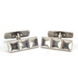 David Andersen, pair of Norwegian sterling silver cufflinks, 2.5cm wide, 12.6g : For Further